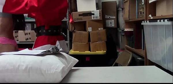  Undercover LP Officer Dressed as Santa Fucks Teen Shoplifter